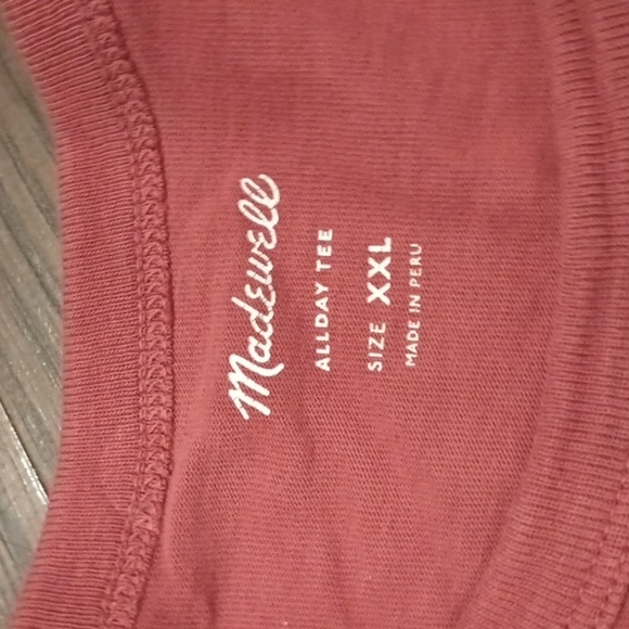 Madewell Burnt Orange High Scoop Neck All Day Tee A14 - Picture 2 of 6